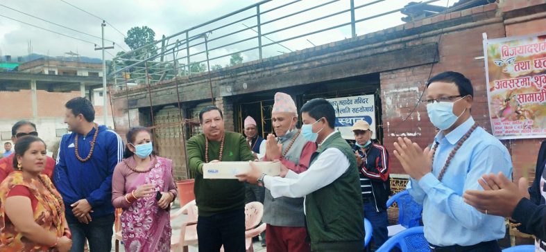 गोकर्णेश्वर महादेव मन्दिरमा शुभकामना आदानप्रदान तथा सामाग्री हस्तान्तरण कार्यक्रम सम्पन्न