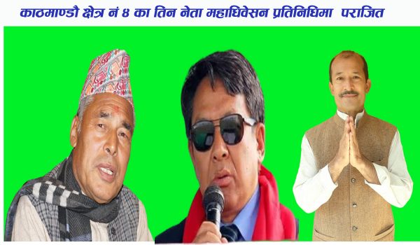नेपाली कांग्रेस काठमाण्डौ क्षेत्र नं ४ का तिन नेता महाधिवेसन प्रतिनिधि मै पराजित