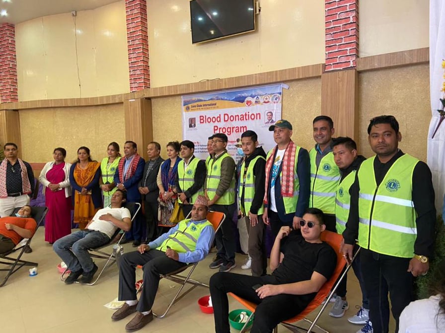 Lions Club Of Kathmandu Sky Rara र Kathmandu Victory को आयोजनामा रक्तदान