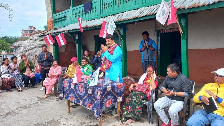 गोकर्णेश्वर ३ तारेभिरमा नेपाली कांग्रेसको चुनावी घर दैलो