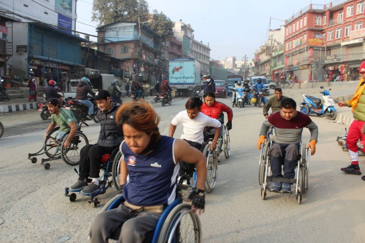 खगेन्द्र नवजीवन केन्द्रको स्थापना दिवसको अवसरमा आयोजित व्हिलचियर रेस सम्पन्न