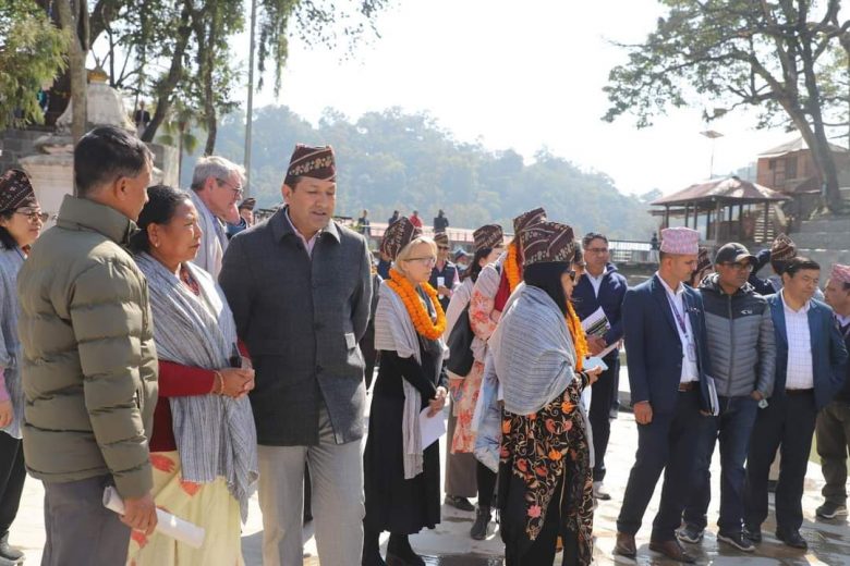 गोकर्णेश्वरको कान्तिभैरव मन्दिर परिसरमा निर्माणाधीन भौतिक संरचनाको स्थलगत अवलोकन