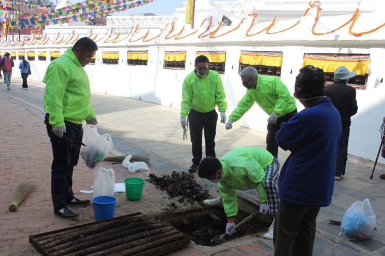 विश्व सम्पदामा सूचीकृत बौद्धनाथ स्तूप परिसर सरसफाई