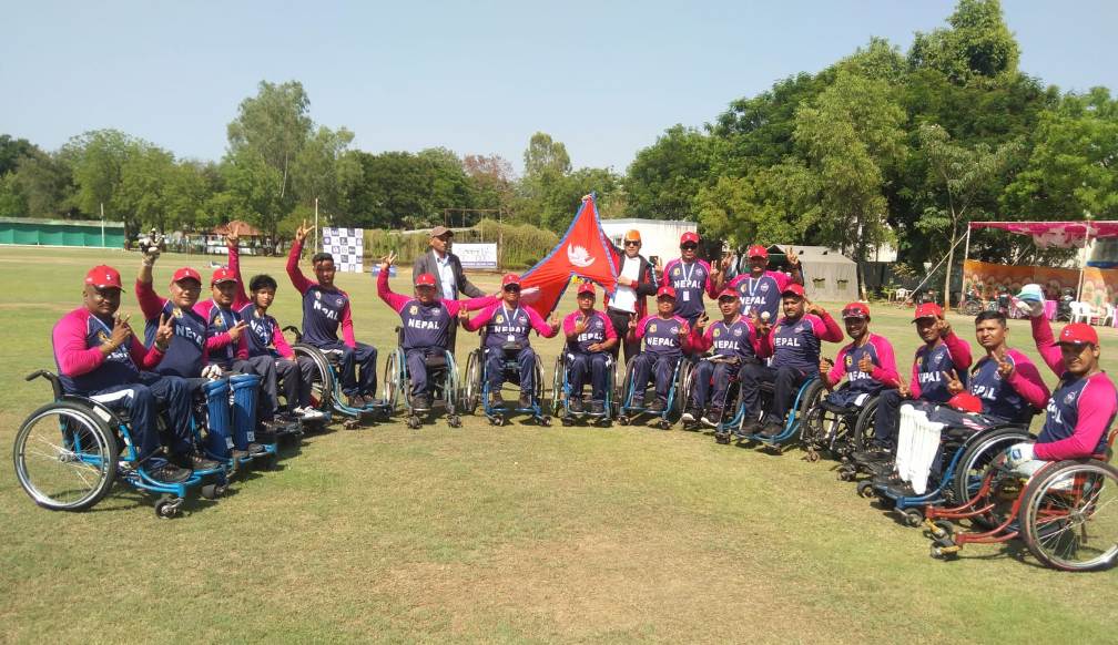 व्हीलचेयर क्रिकेट प्रतियोगिता : नेपाल सेमिफाइनलमा पराजित