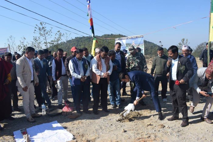 शंखरापुर नगरपालिका वडा नं ३ को जहरसिंपौवामा विश्व शान्ती छ्योर्तेनको  शिलान्यास