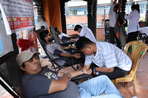 काठमाडौं महानगरपालिका वडा नं ५ मा खुल्ला रक्तदान कार्यक्रम सम्पन्न