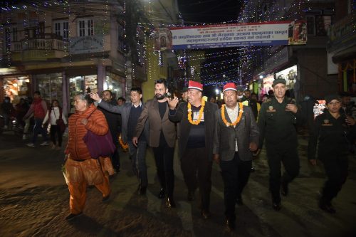 चन्द्रबिनायक तथा भैरवनाथ जात्राको अवलोकनमा काठमाण्डौ महानगर प्रमुख बालेन्द्र शाह