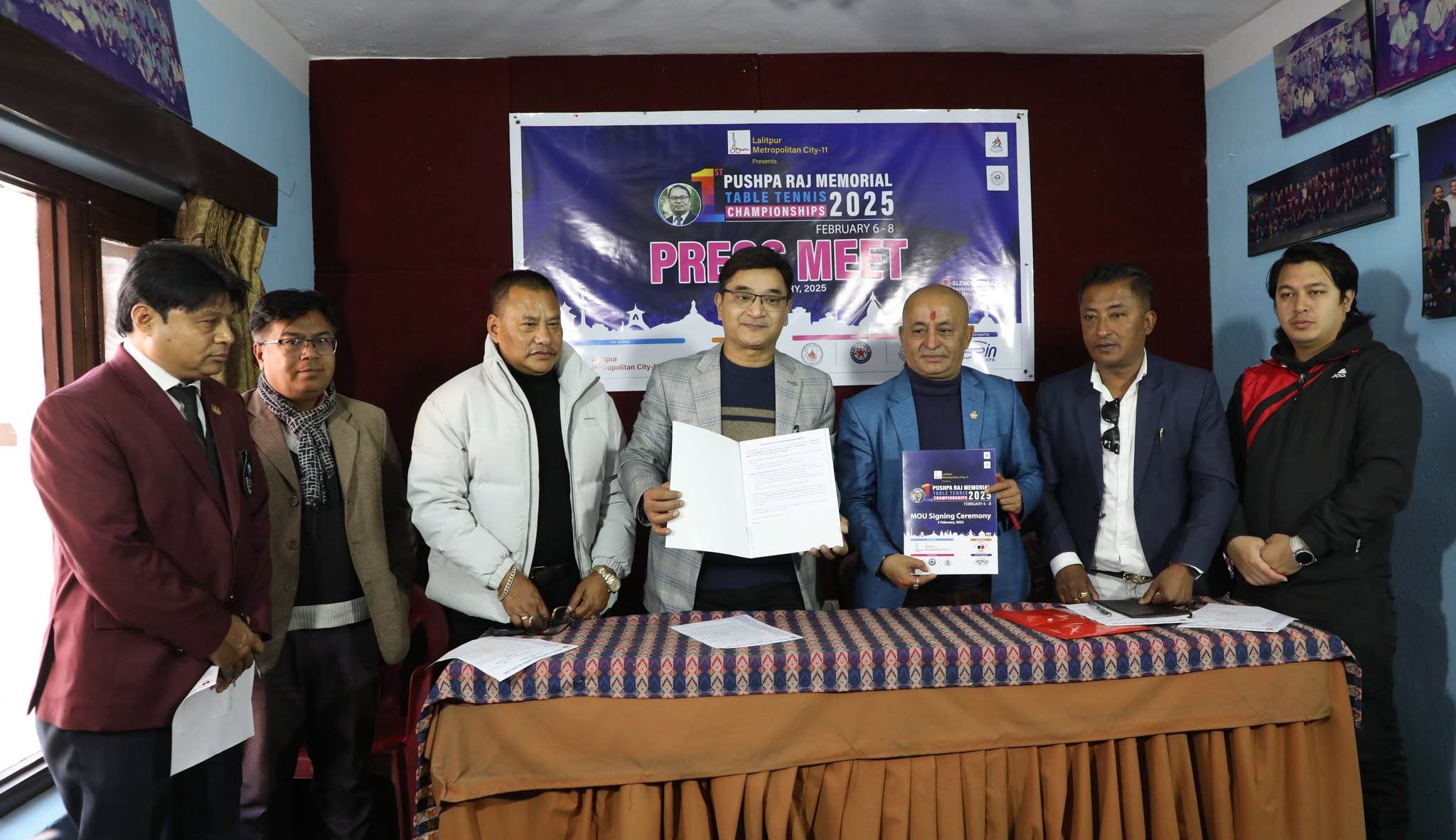 पुष्पराज स्मृति टेबलटेनिसलाई वडा ११ को साथ