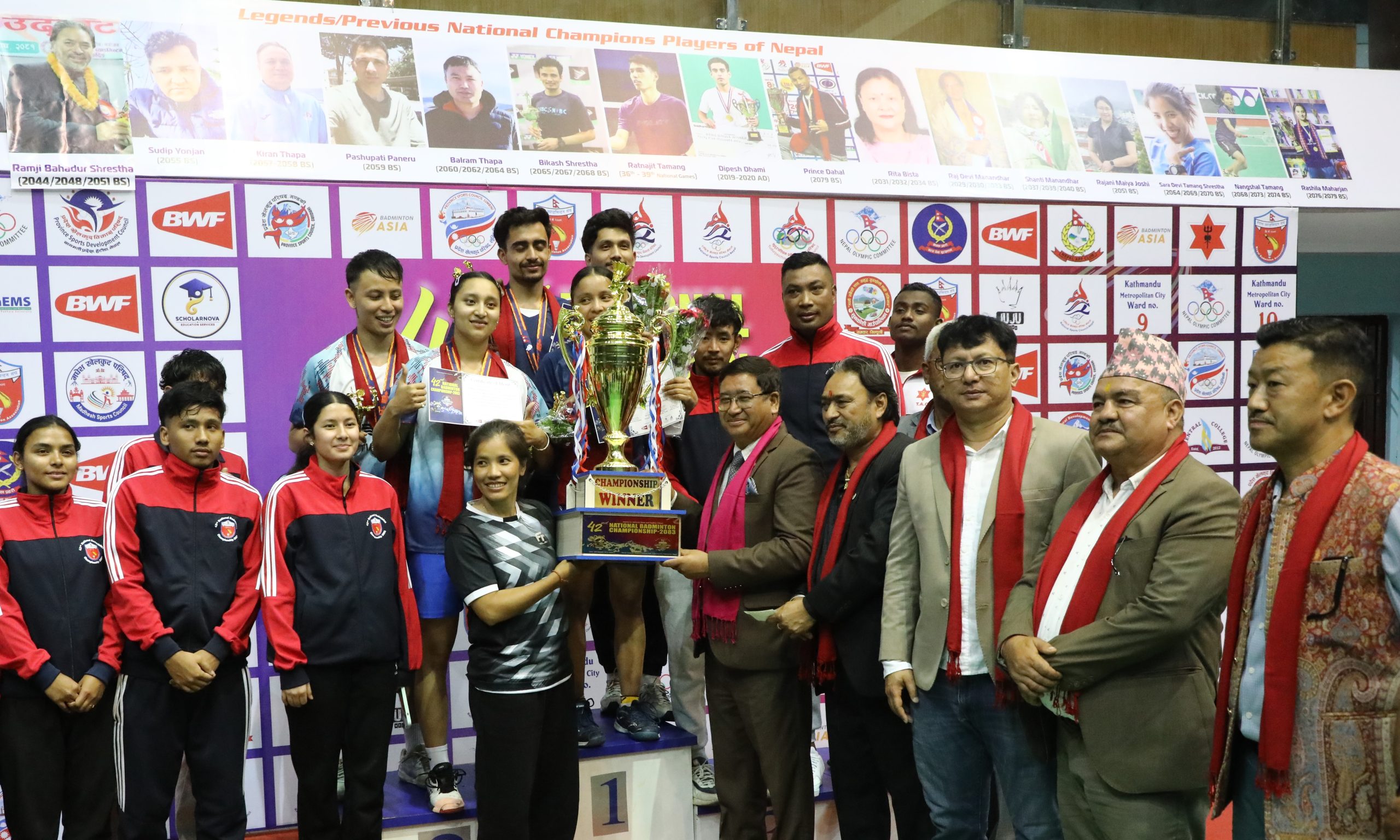 प्रिन्स र रशिला ४२ औं राष्ट्रिय व्याडमिन्टन प्रतियोगिताको च्याम्पियन बने