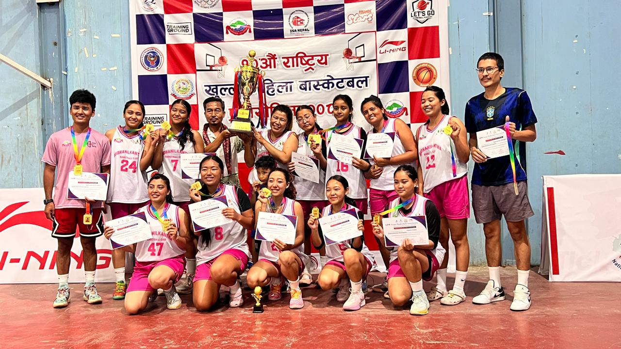 बूढानीलकण्ठ राष्ट्रिय महिला बास्केटबलको च्याम्पियन बन्यो…..