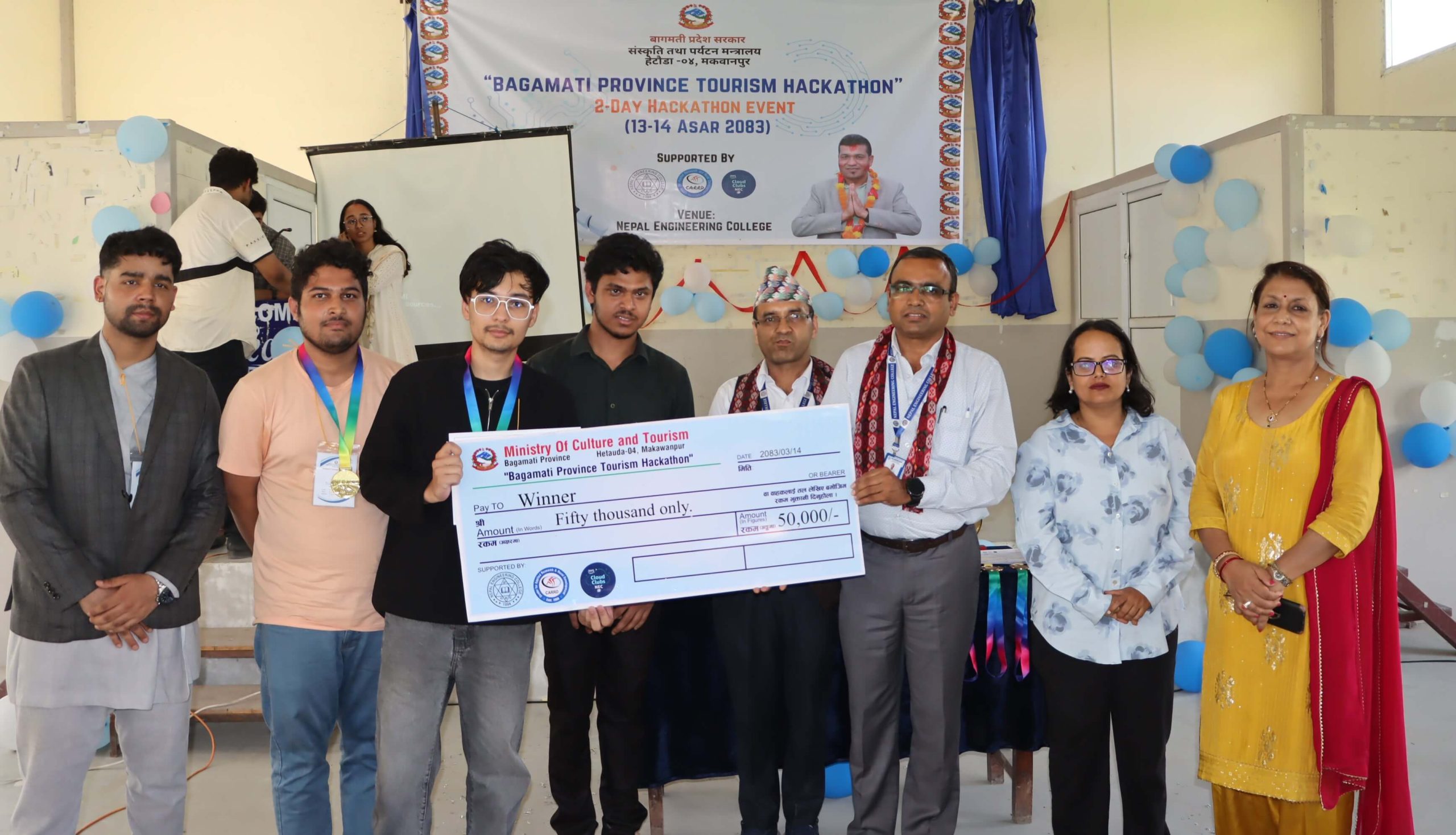 नेपाल इन्जिनियरिङ कलेजमा बागमती प्रदेश पर्यटन ह्याकाथन सम्पन्न