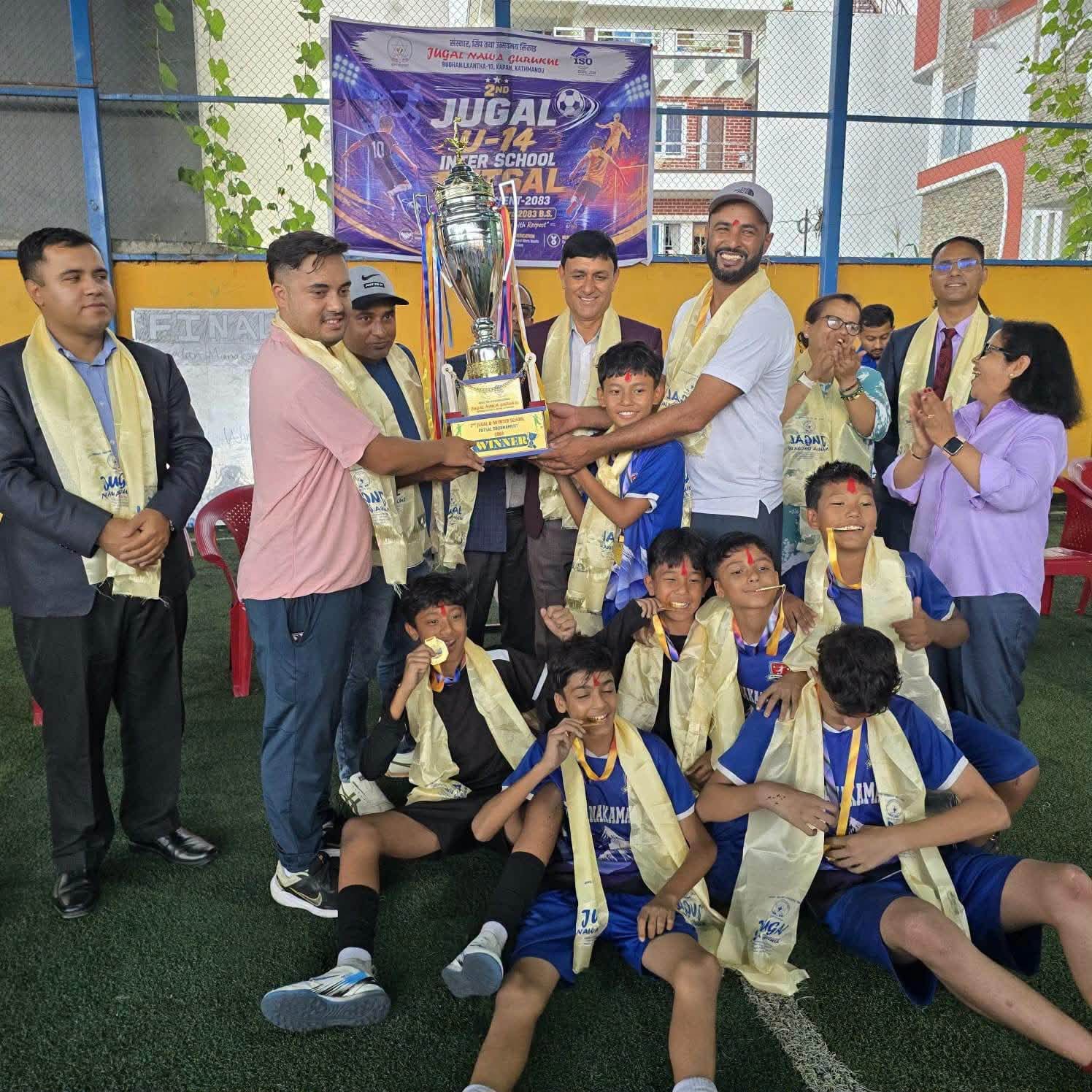 जुगल नवगुरुकुलको दोस्रो जुगल यू–१४ अन्तरविद्यालय फुटसल प्रतियोगिता सम्पन्न