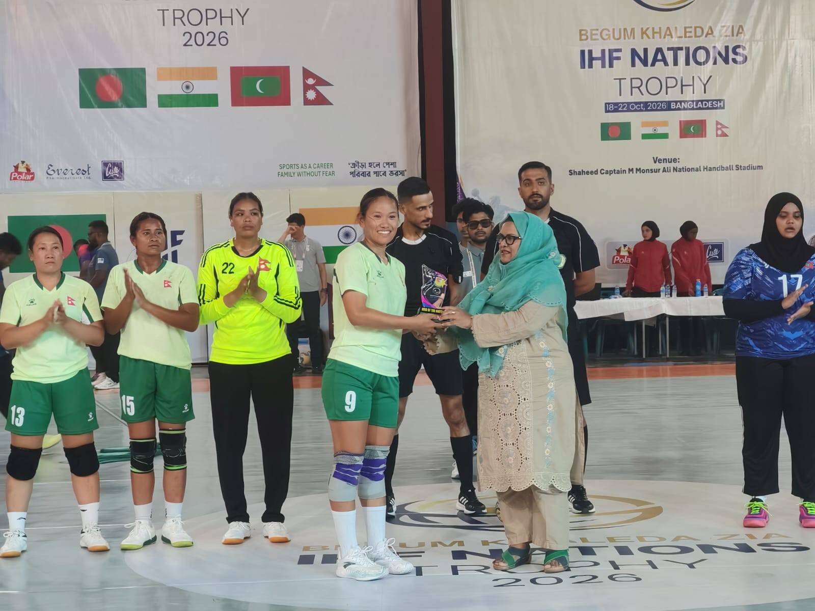 आइएचएफ नेसन्स वुमेन्स ट्रफीः माल्दिभ्सविरुद्ध नेपालको २४–१८ को जित